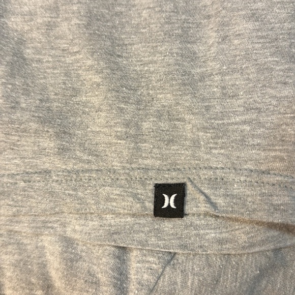 Hurley Premium Fit Men’s L Gray Short Sleeve T Shirt Palm Flower Logo Front - Picture 8 of 8